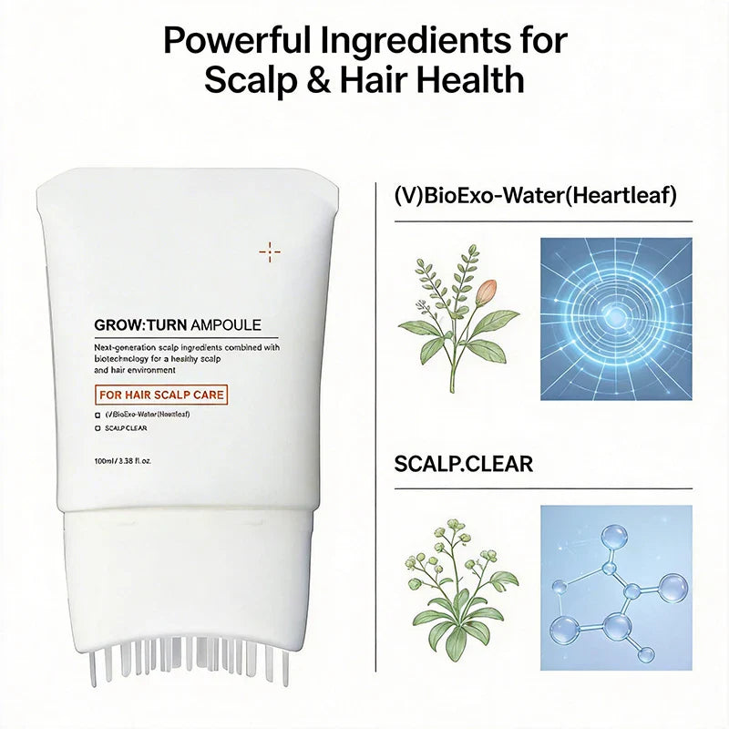 Korean Hair Serum with Built-In Brush