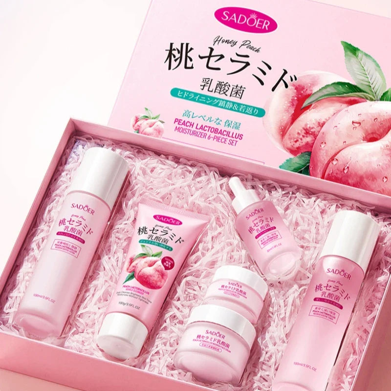 Peach Ceramide 6-Piece Skincare Gift Set