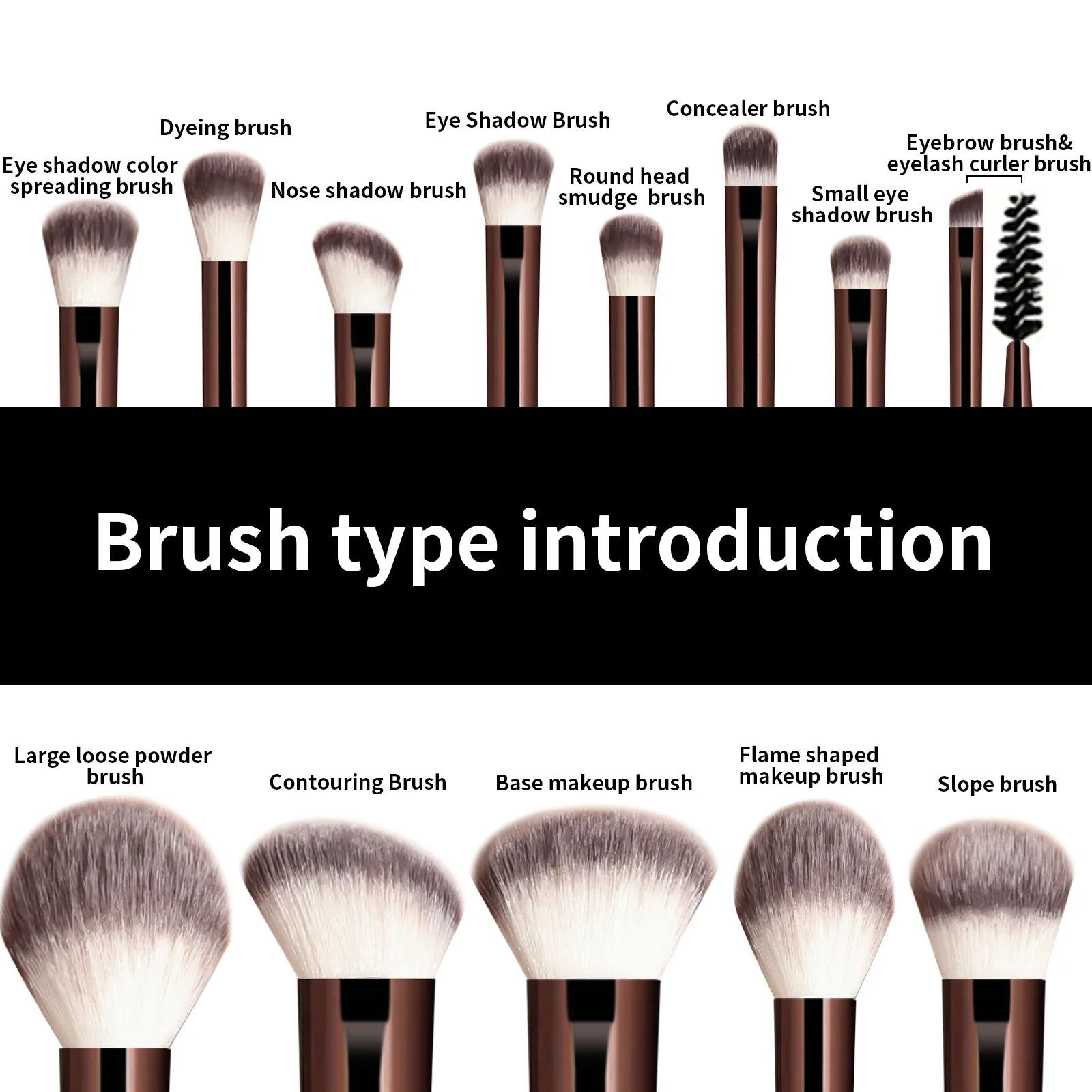 13-Piece Full Face Makeup Brush Set