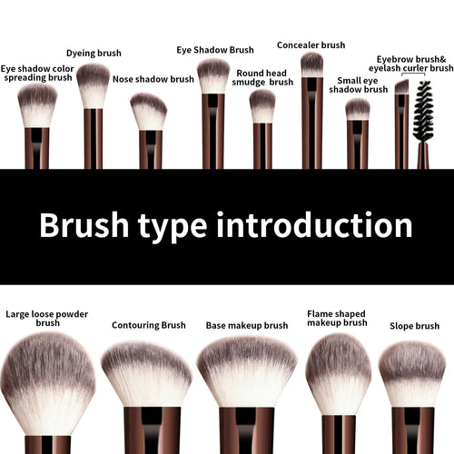 13-Piece Full Face Makeup Brush Set